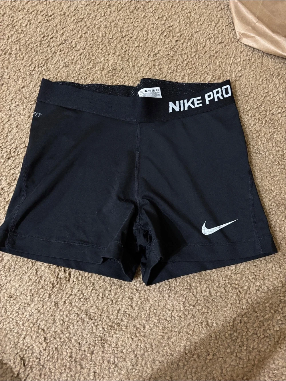 Black Womens Nike Pro 3in Spandex